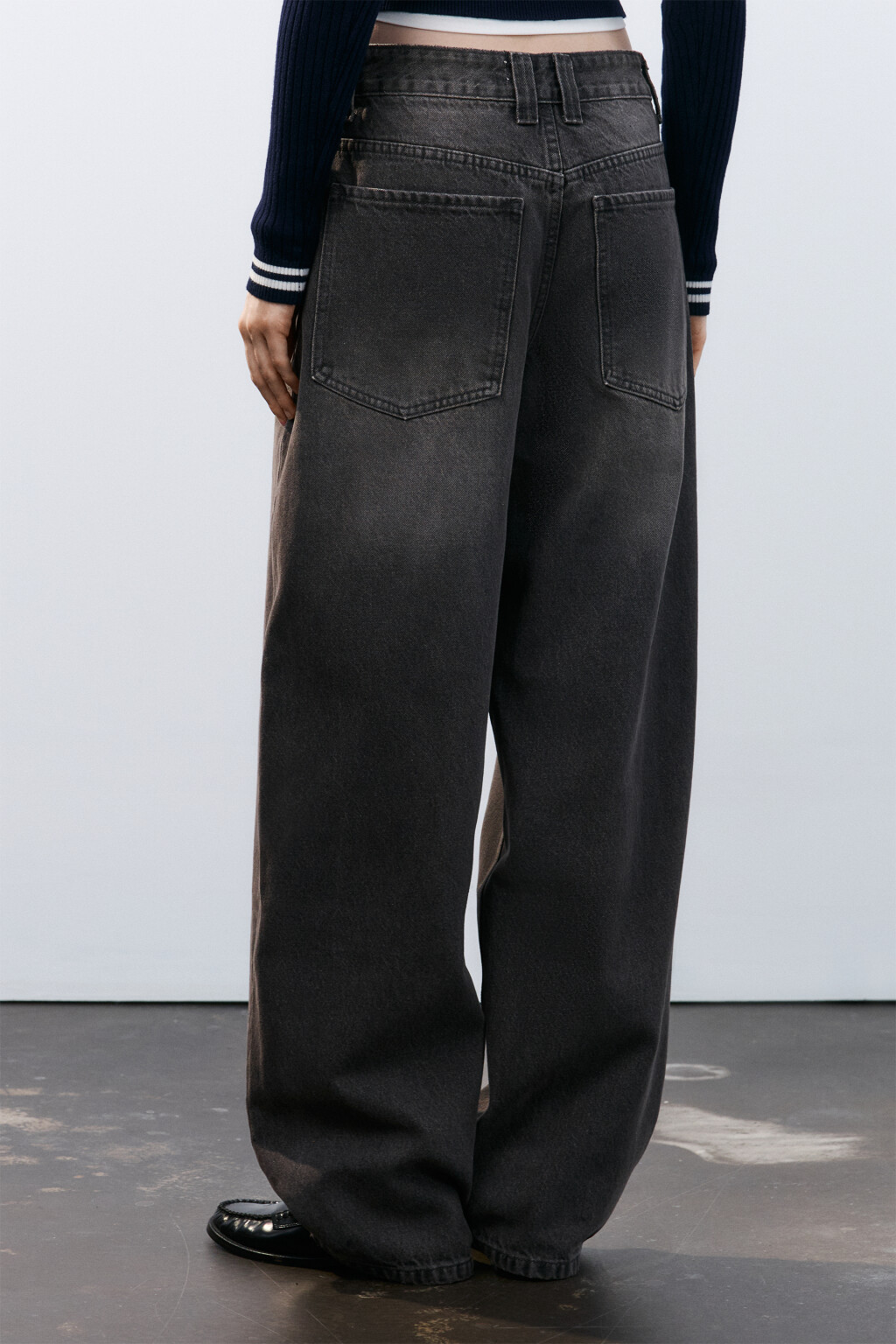 Джинсы baggy fit со средней посадкой - цвет тауп - 3