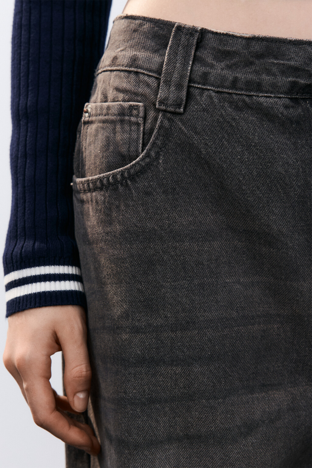 Джинсы baggy fit со средней посадкой - цвет тауп - 5