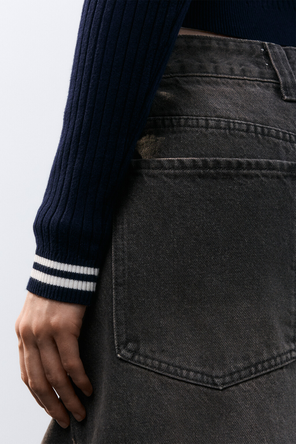 Джинсы baggy fit со средней посадкой - цвет тауп - 6