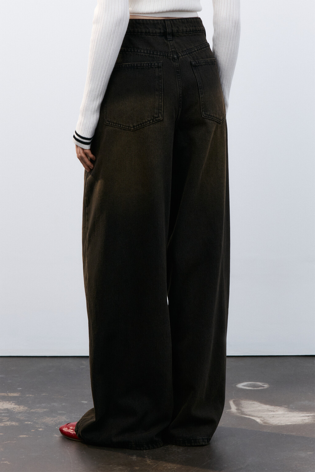 Джинсы baggy fit со средней посадкой - цвет коричневый - 3