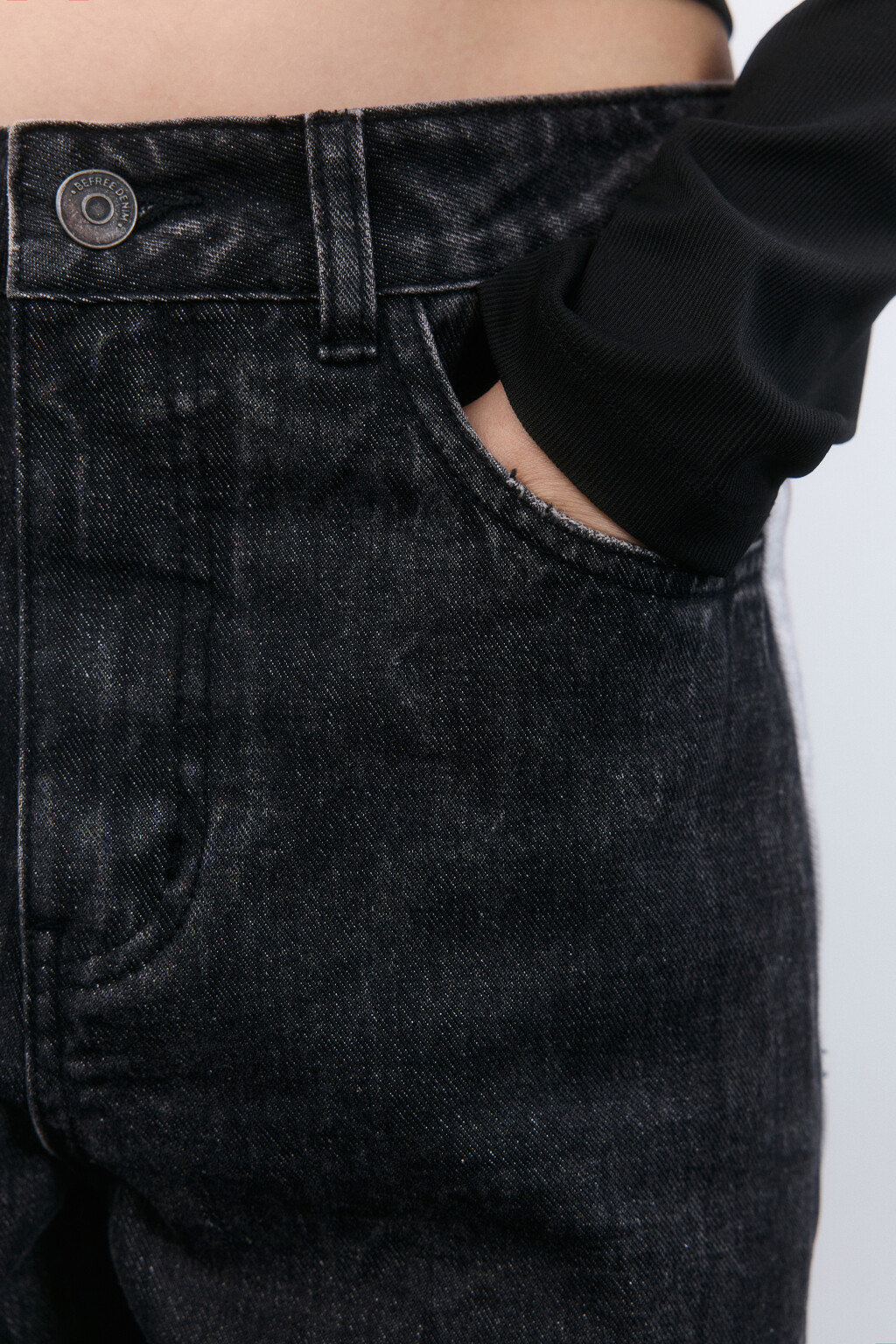 Джинсы baggy fit с лампасами - цвет серый - 5