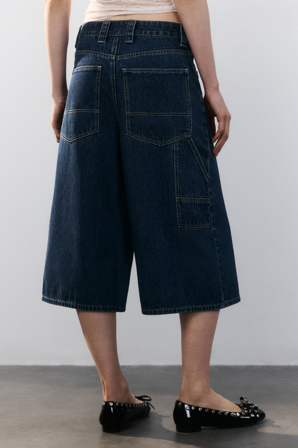 Джортсы широкие со средней посадкой - цвет синий - 4