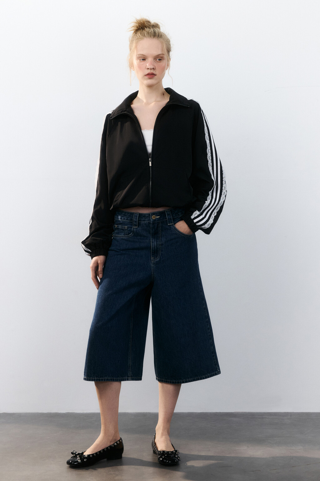 Джортсы широкие со средней посадкой - цвет синий - 5