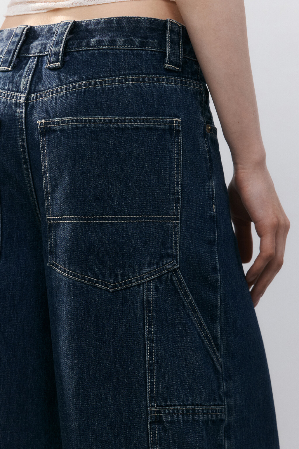 Джортсы широкие со средней посадкой - цвет синий - 7