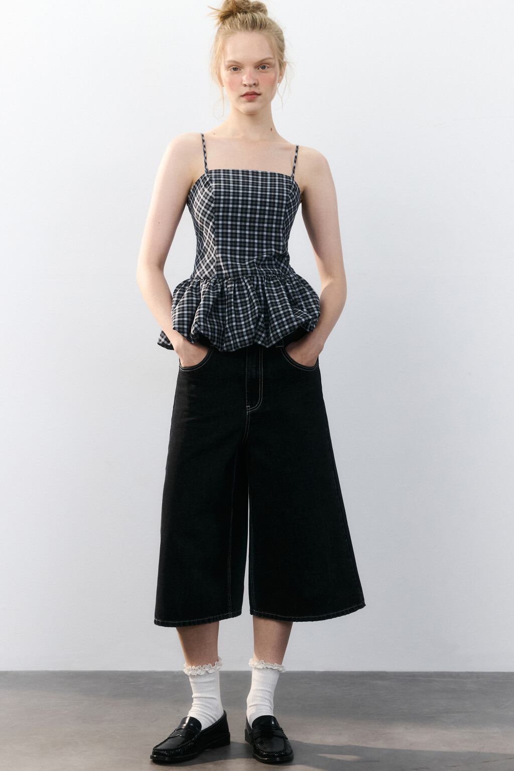 Джортсы широкие со средней посадкой - цвет серый - 1