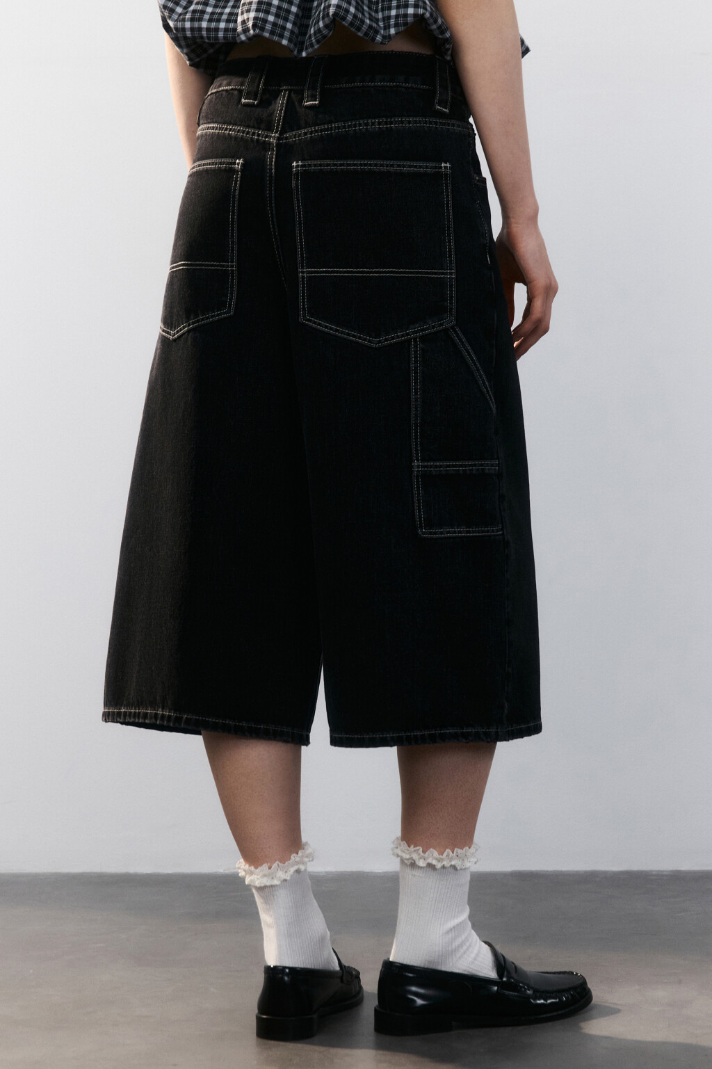 Джортсы широкие со средней посадкой - цвет серый - 3