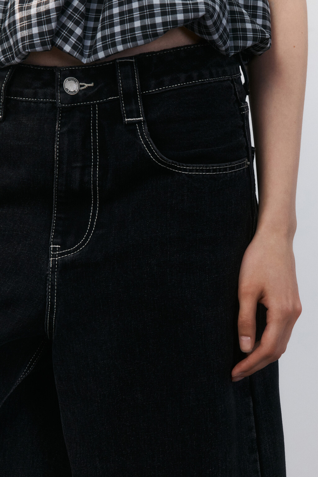 Джортсы широкие со средней посадкой - цвет серый - 5