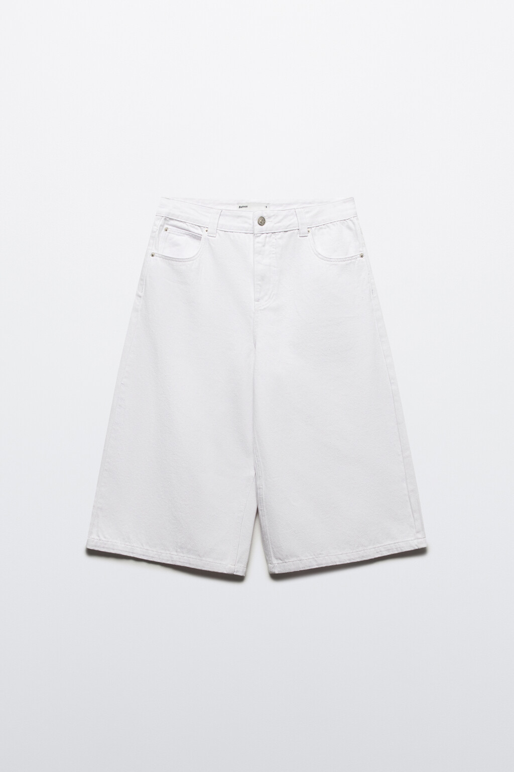 Джортсы широкие с низкой посадкой - цвет белый - 7