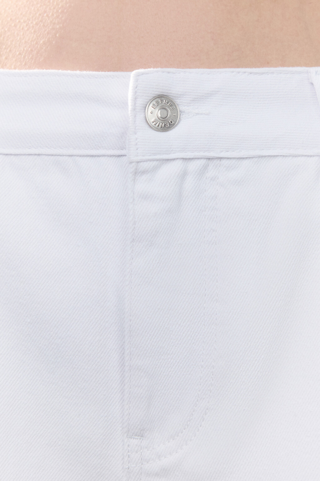 Джортсы широкие с низкой посадкой - цвет белый - 5