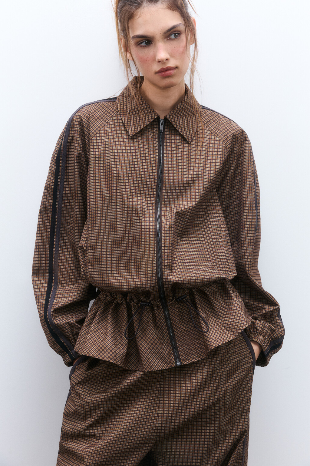 Жакет-бомбер с оборками - цвет мультиколор - 1