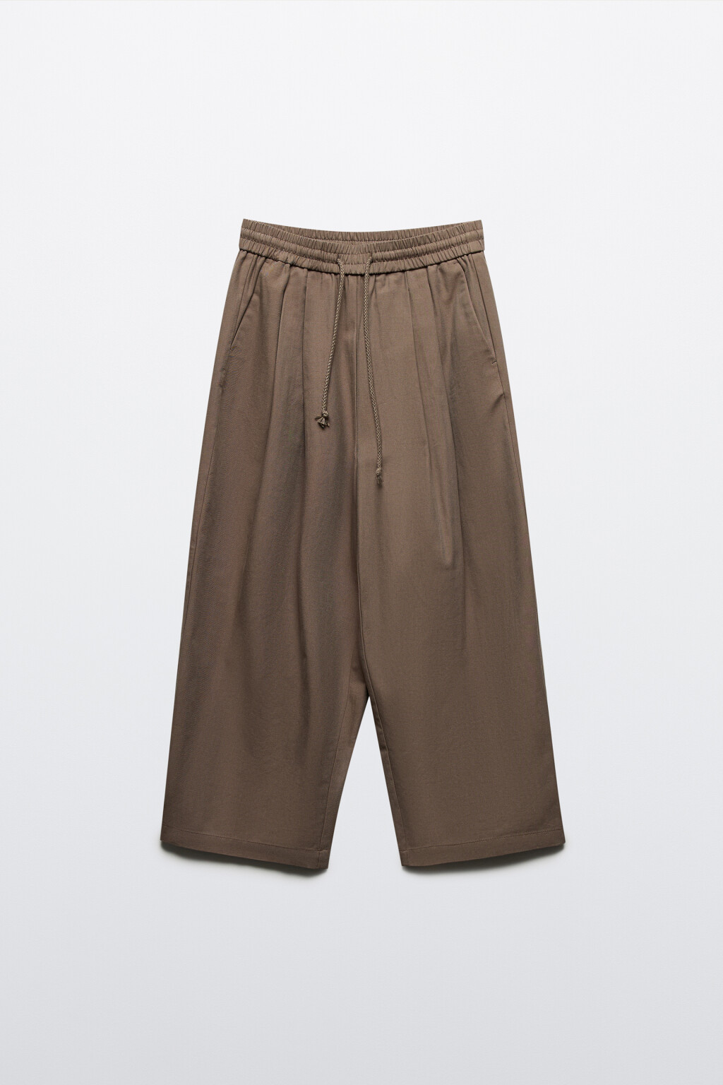 Брюки широкие на завязках - цвет серый - 7