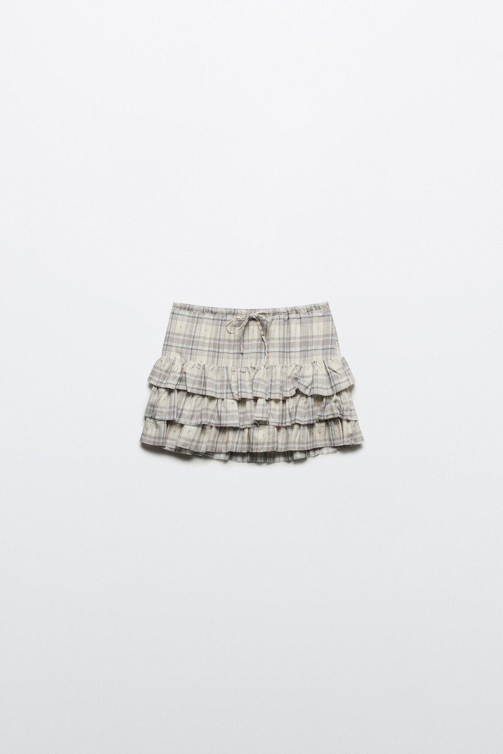 Юбка-шорты пышная с воланами - цвет серый - 7