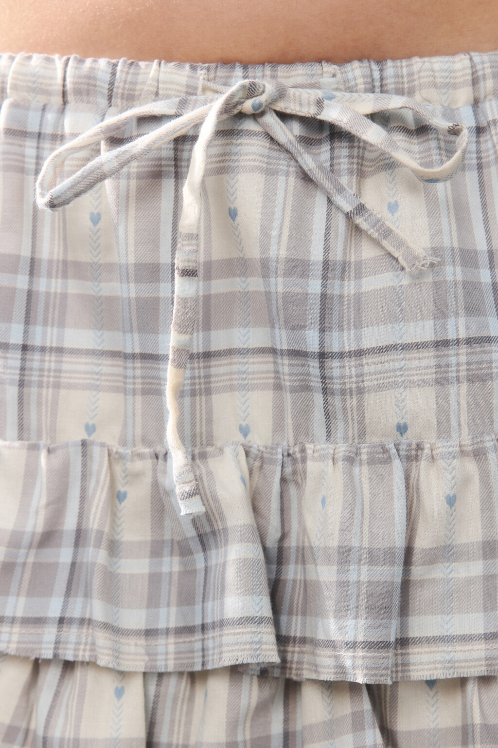 Юбка-шорты пышная с воланами - цвет серый - 5