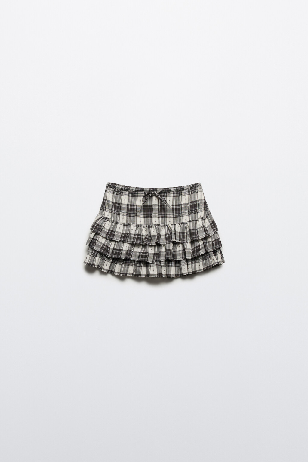 Юбка-шорты пышная с воланами - цвет черный - 7