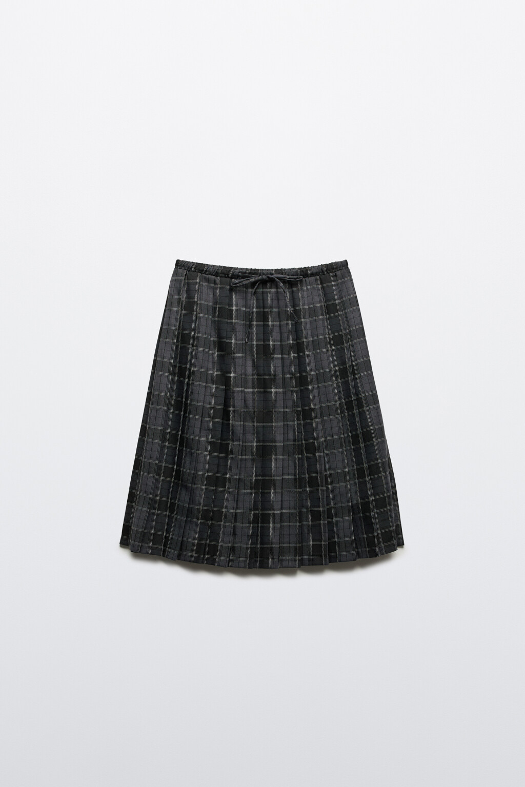 Юбка миди в клетку - цвет черный - 7