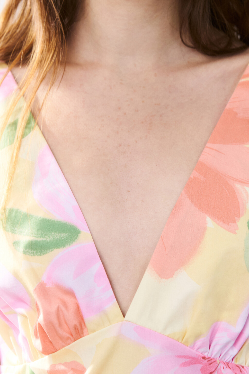 Сарафан мини хлопковый с принтом - цвет розовый - 5