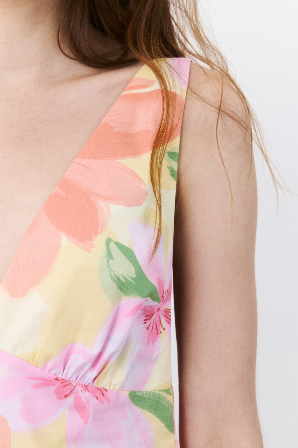 Сарафан мини хлопковый с принтом - цвет розовый - 6