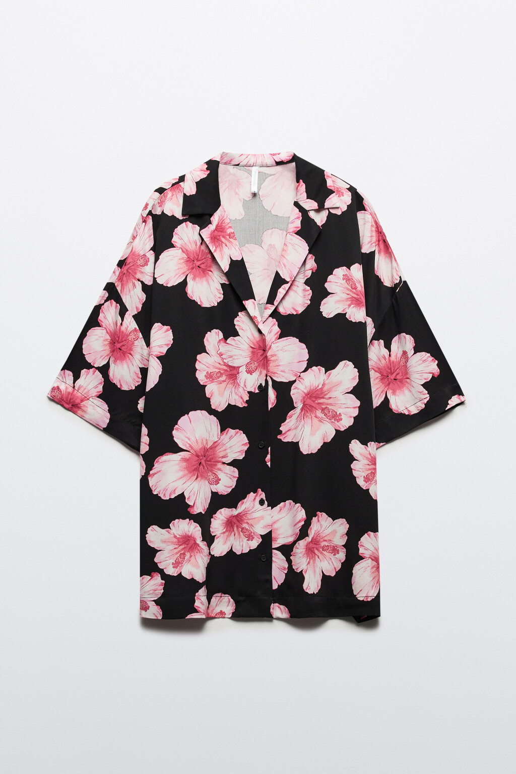 Рубашка вискозная с принтом - цвет белый - 10