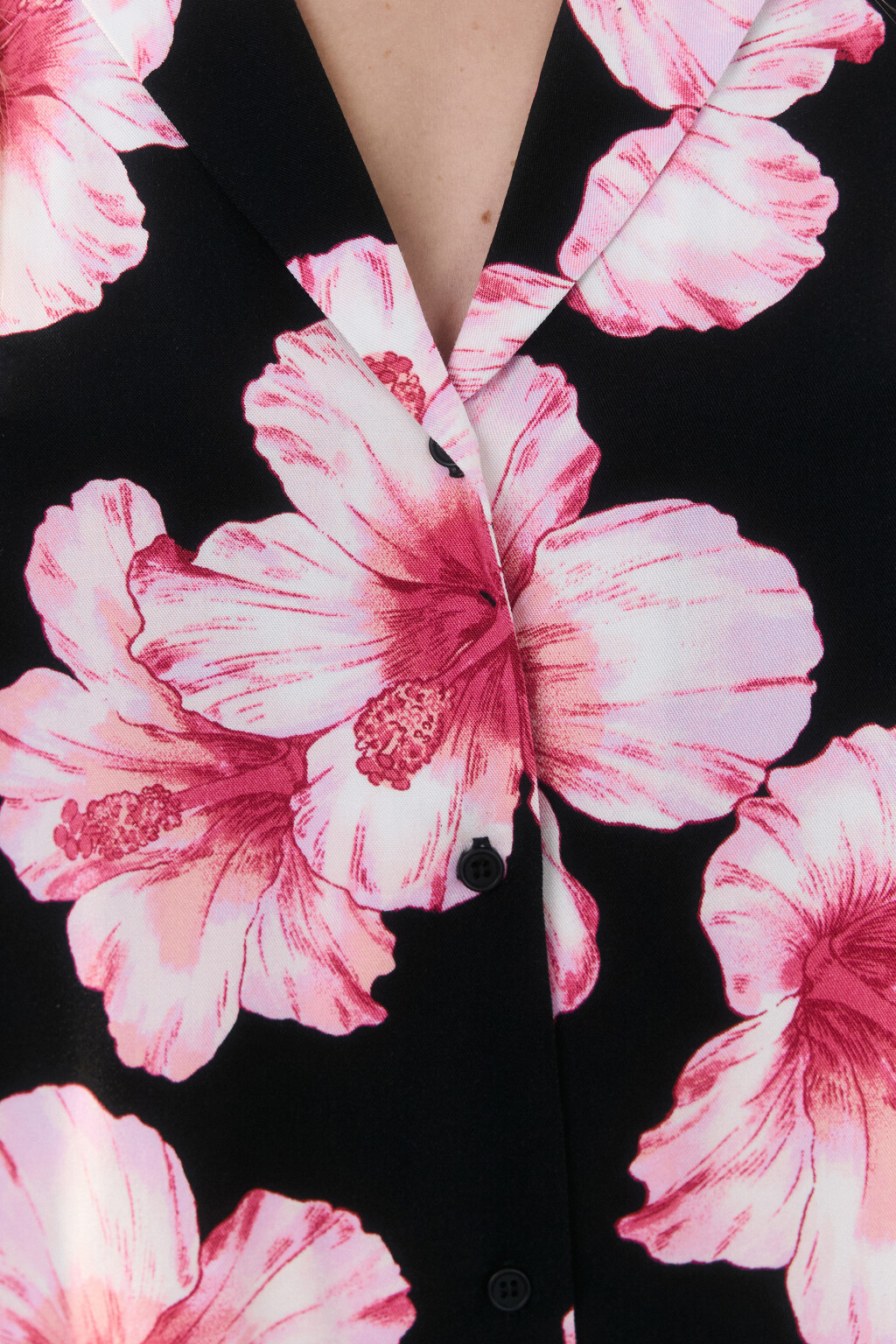 Рубашка вискозная с принтом - цвет белый - 8