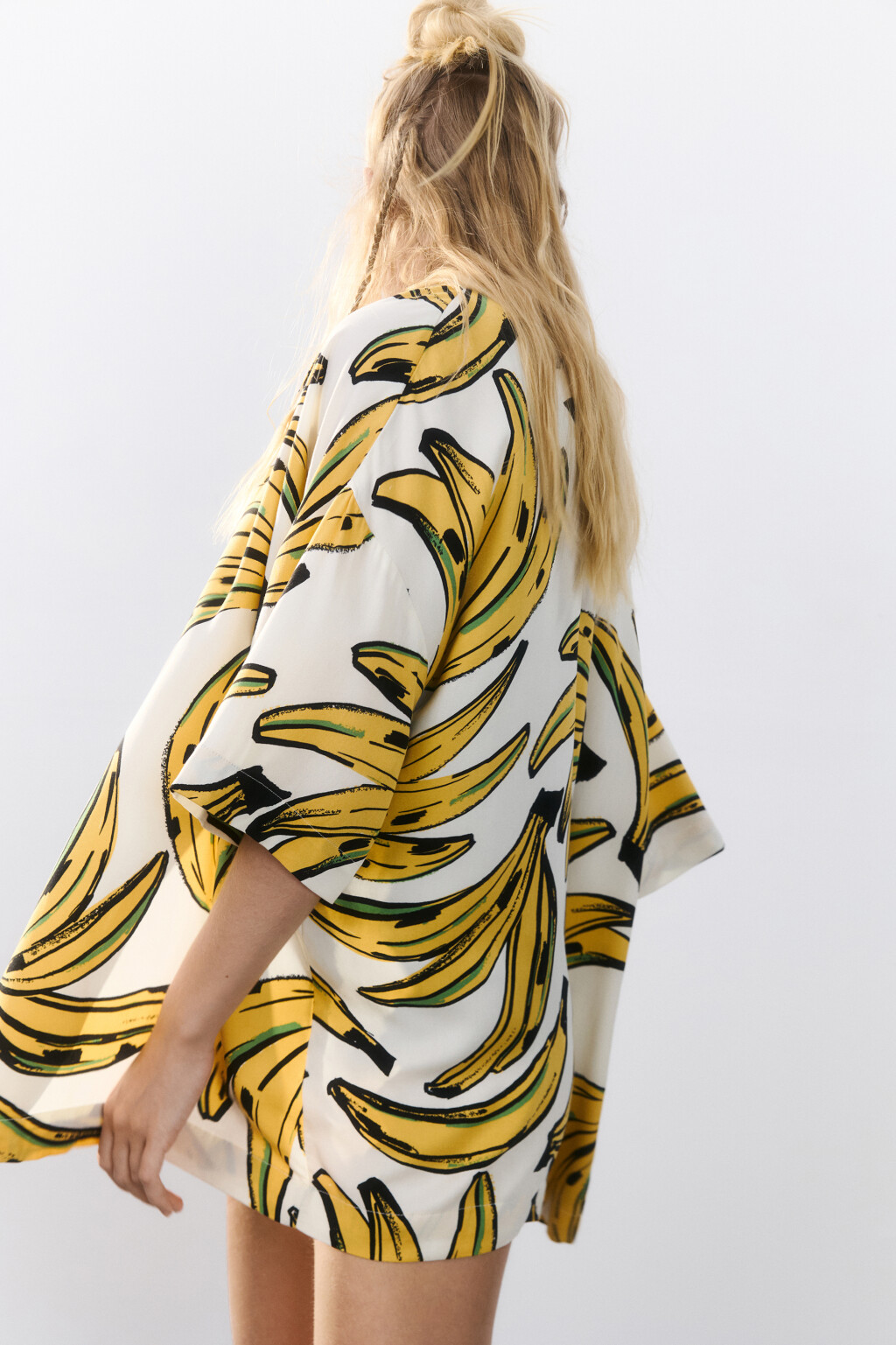 Рубашка вискозная с принтом - цвет мультиколор - 2