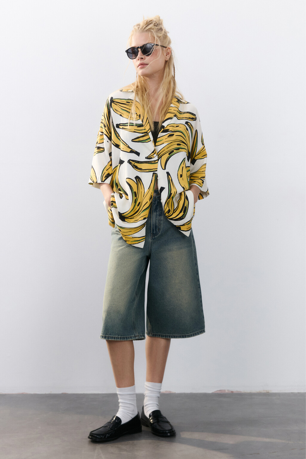 Рубашка вискозная с принтом - цвет мультиколор - 5