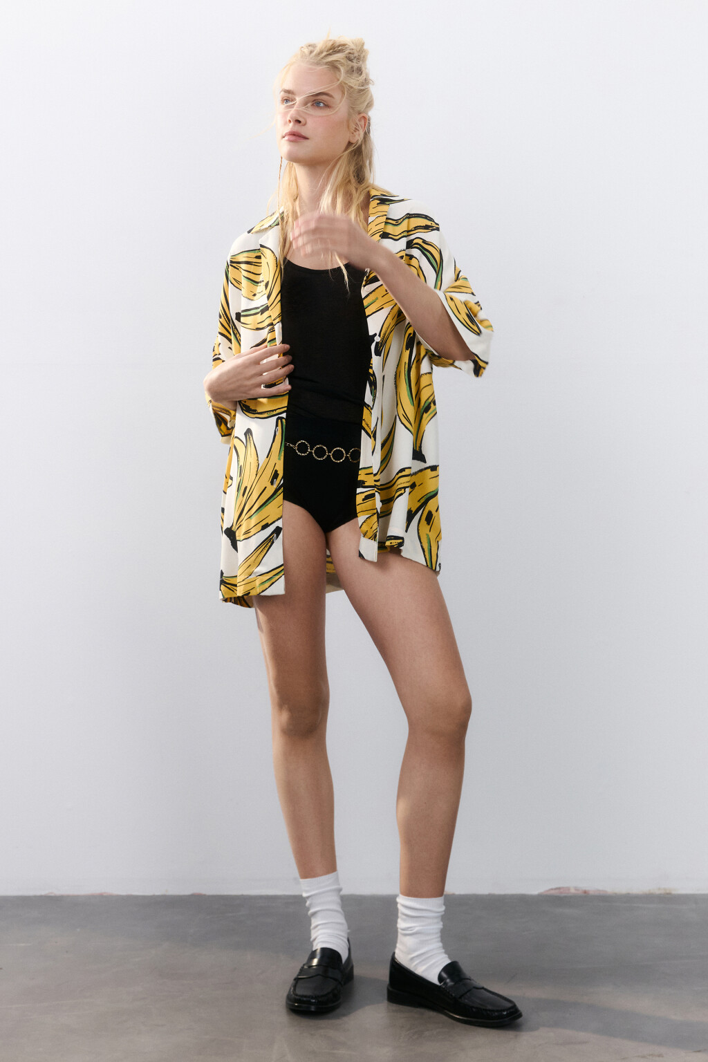 Рубашка вискозная с принтом - цвет мультиколор - 6