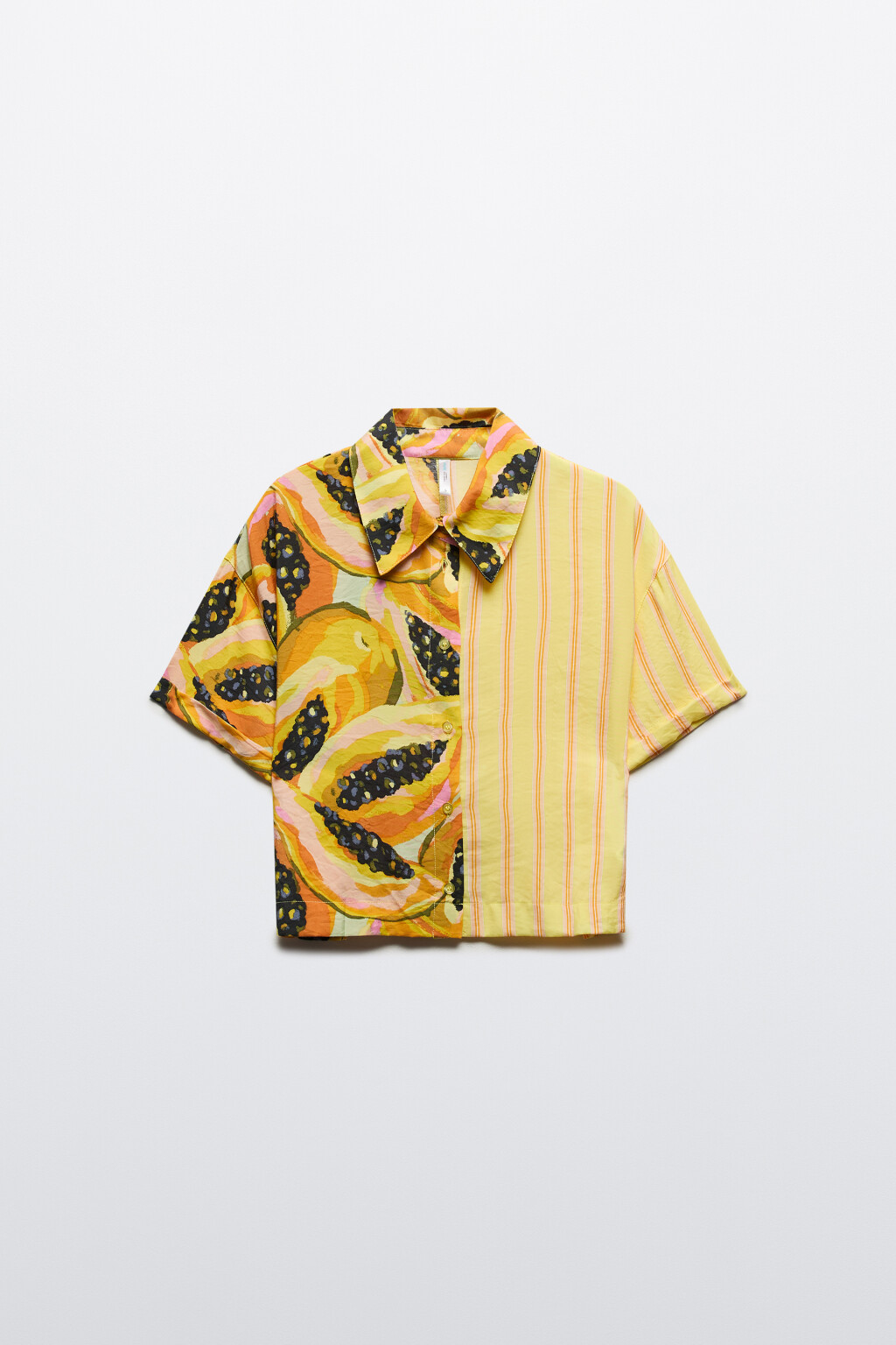 Рубашка укороченная с принтом - цвет мультиколор - 12