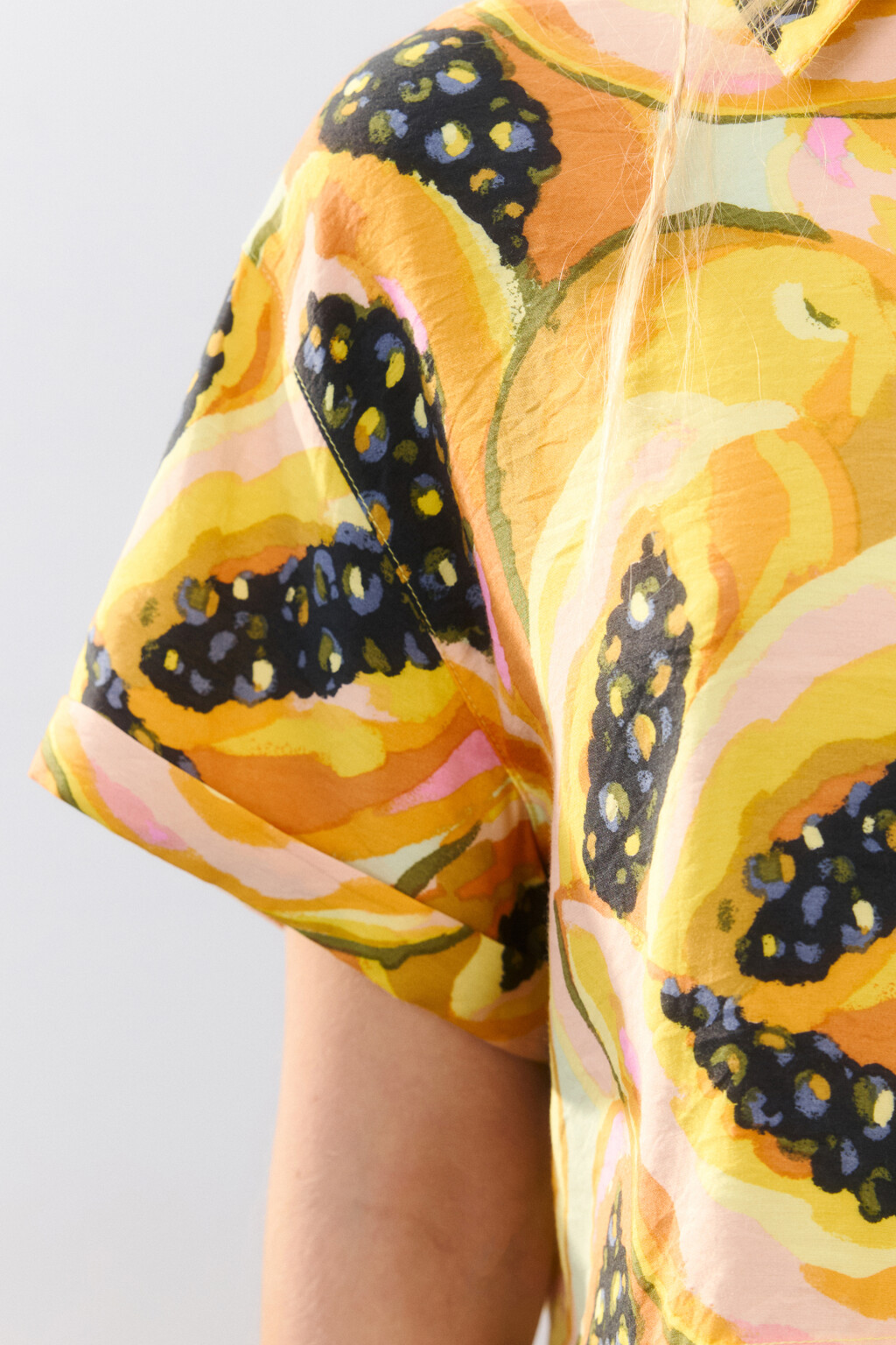 Рубашка укороченная с принтом - цвет мультиколор - 9