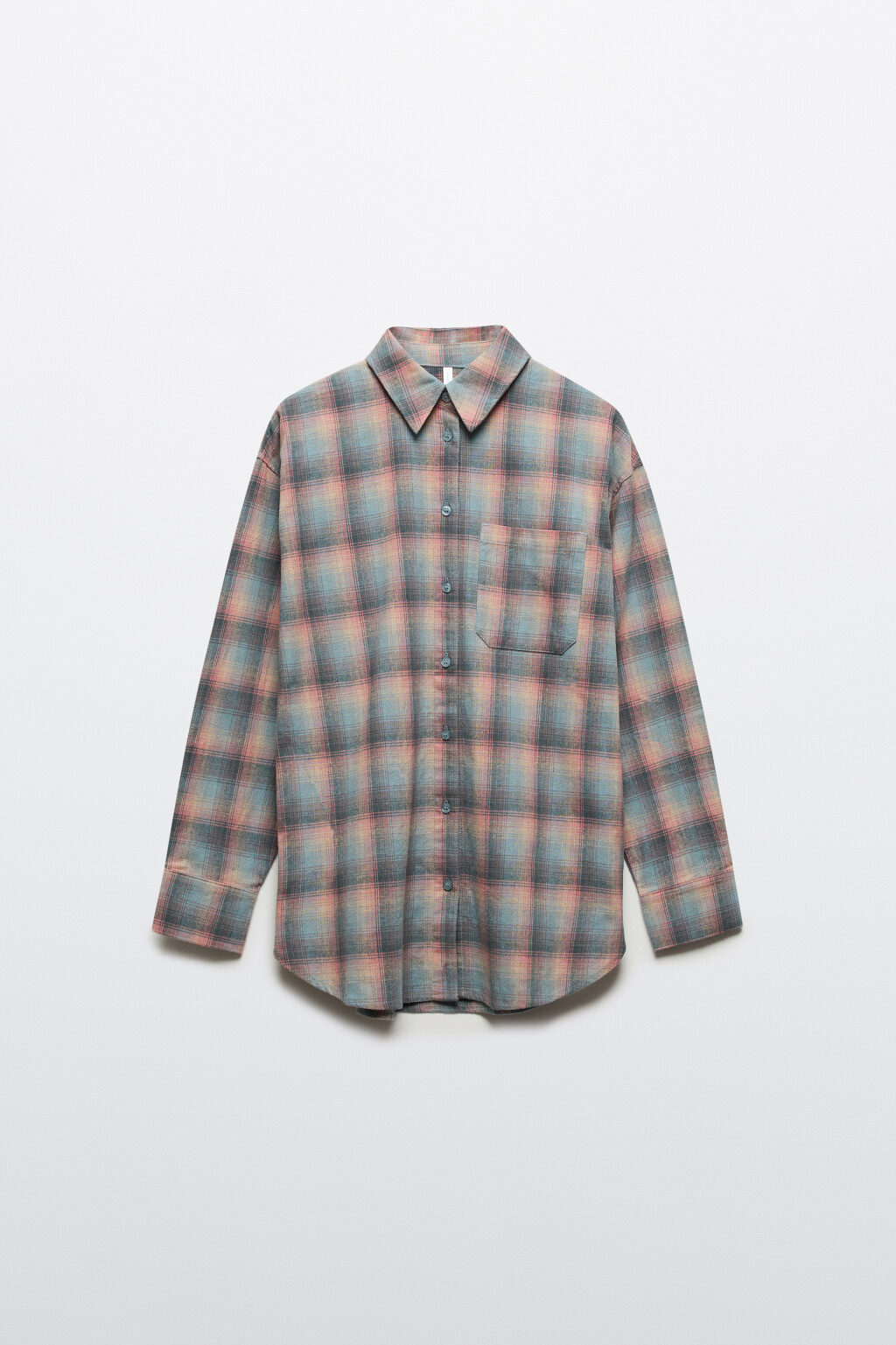 Рубашка хлопковая в клетку - цвет мультиколор - 8