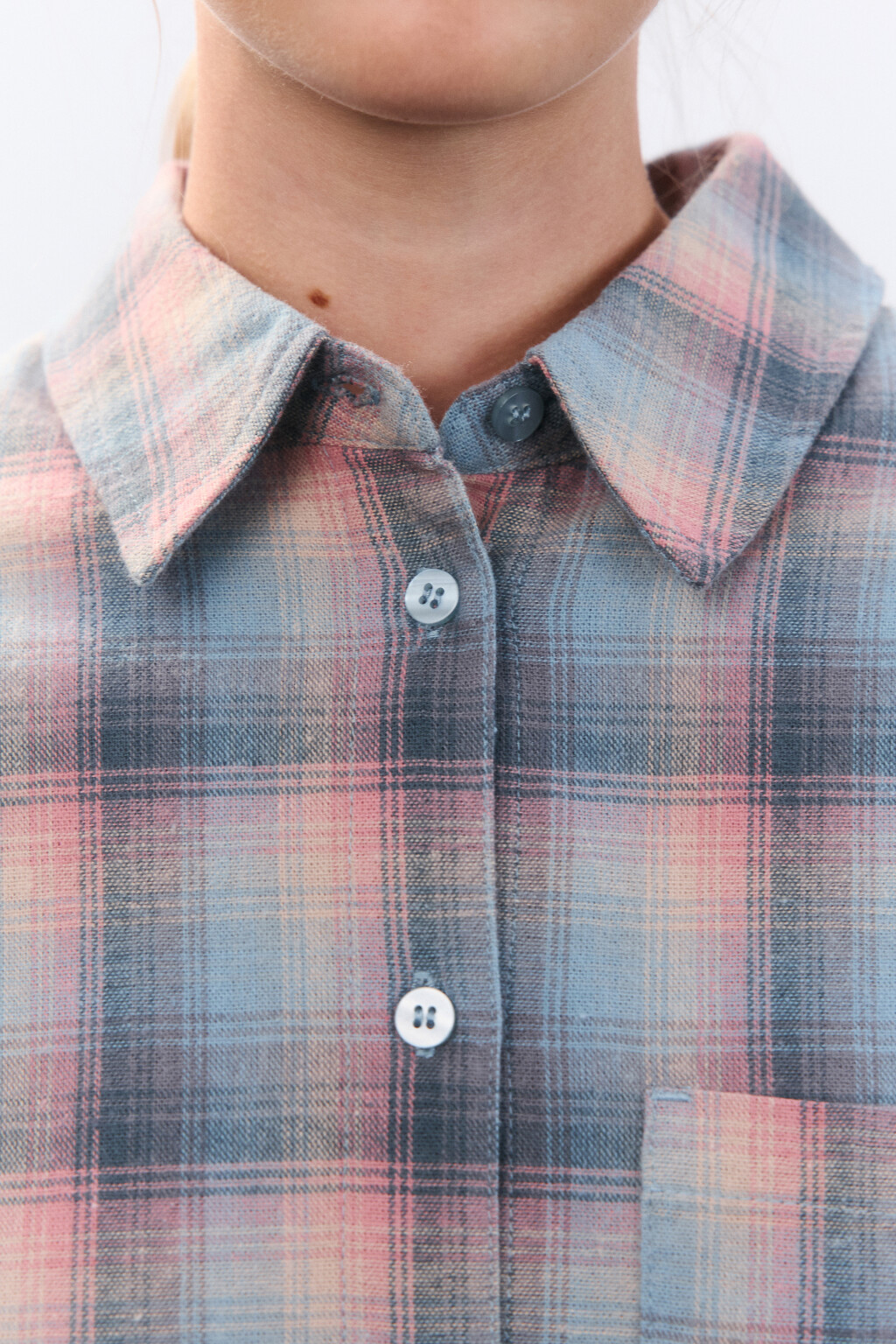 Рубашка хлопковая в клетку - цвет мультиколор - 6
