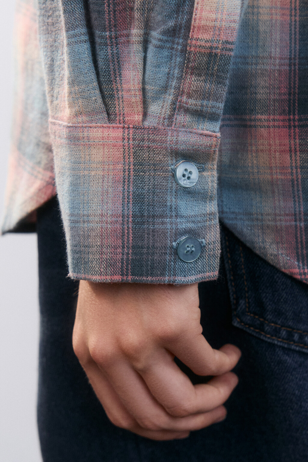 Рубашка хлопковая в клетку - цвет мультиколор - 7