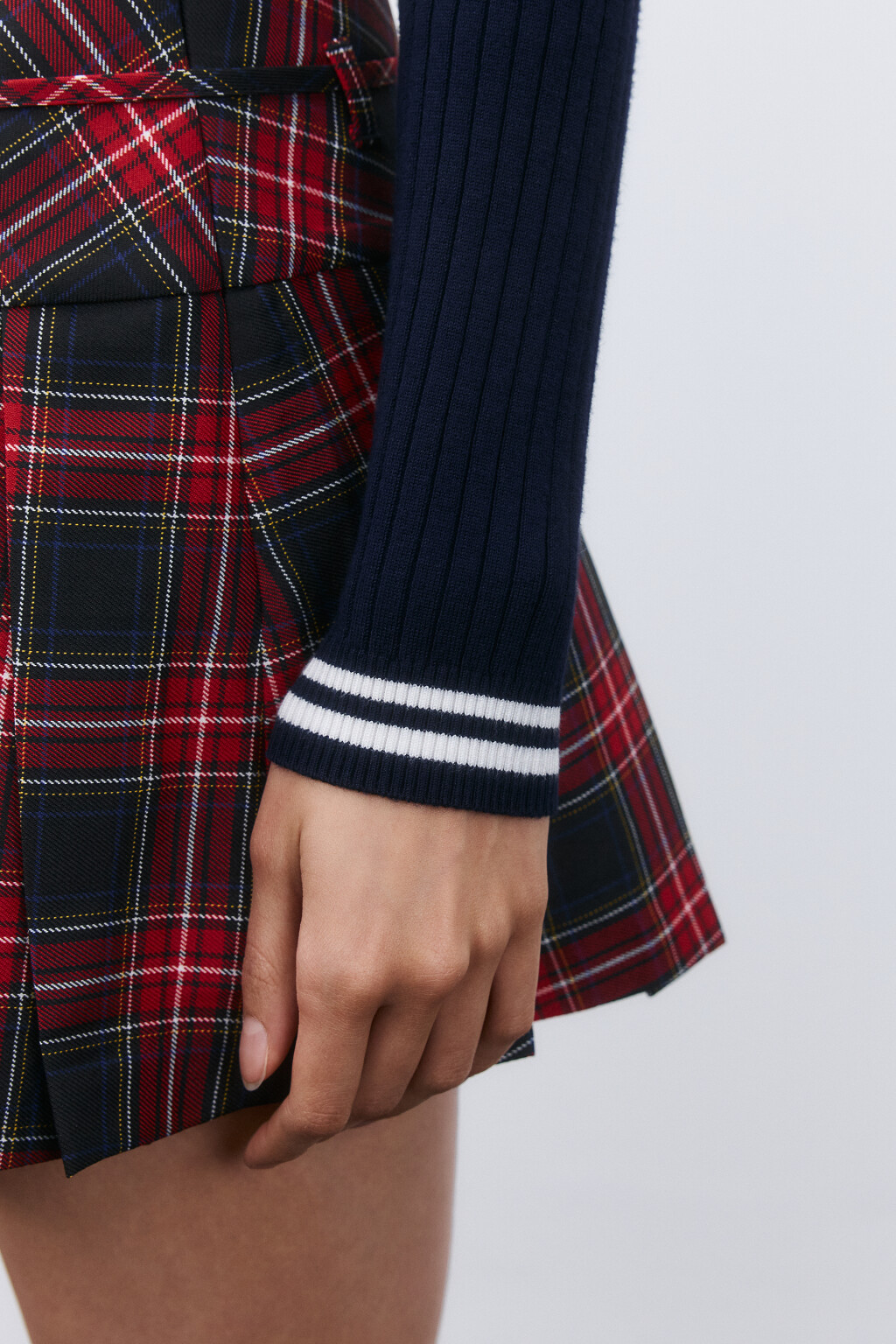 Джемпер-поло облегающий из вискозы - цвет синий - 6