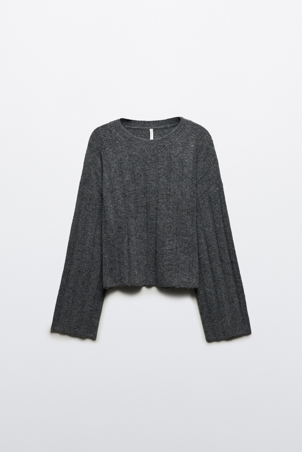 Джемпер вязаный с шерстью - цвет серый - 8