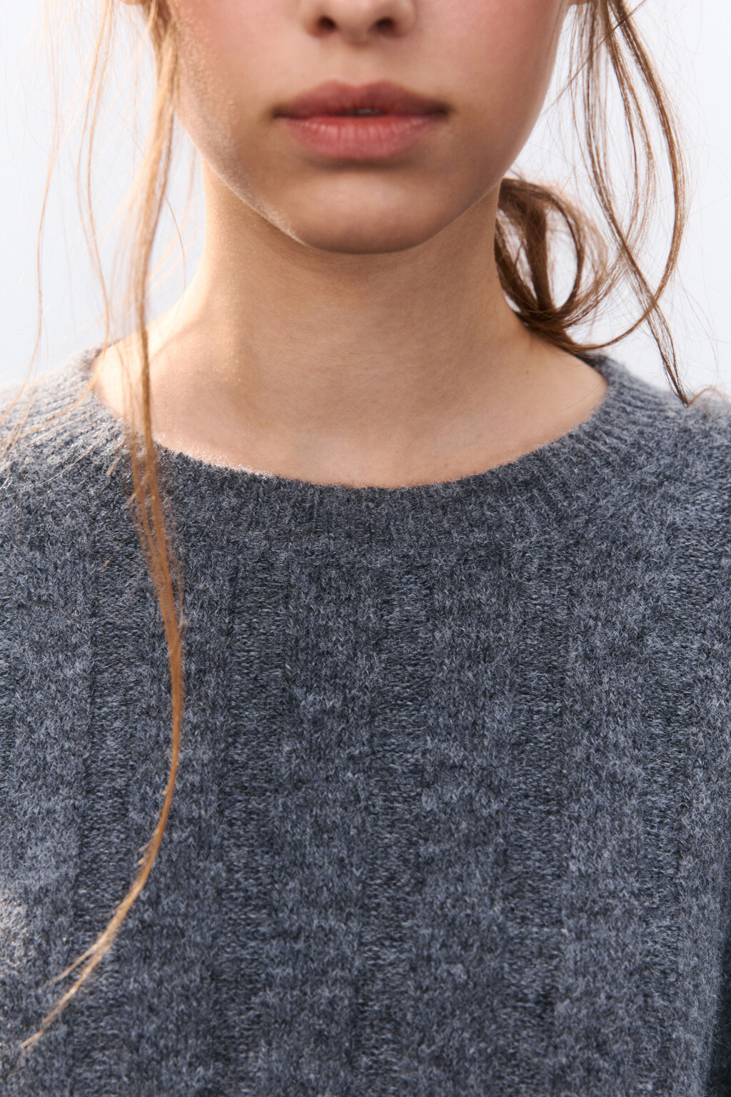 Джемпер вязаный с шерстью - цвет серый - 13