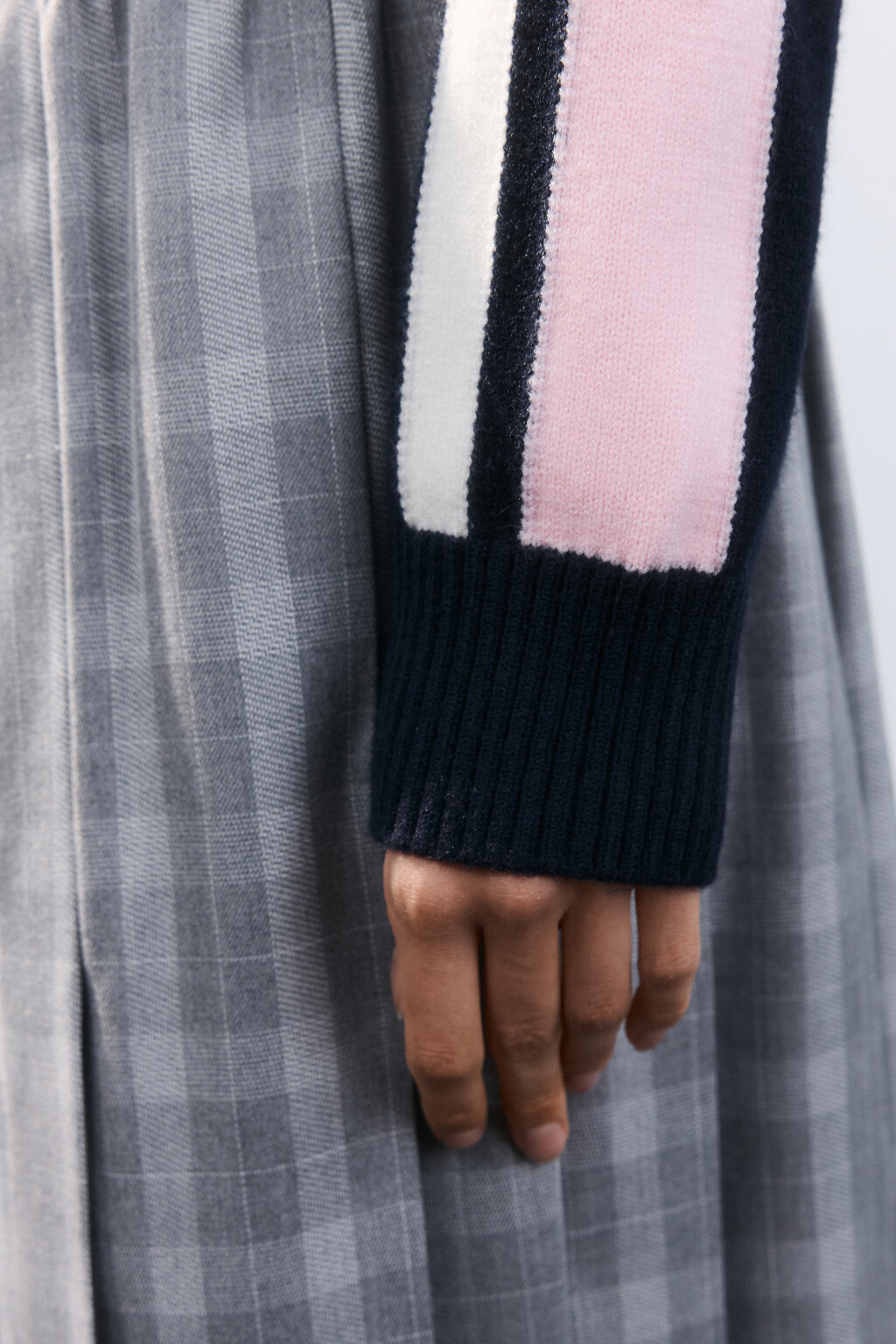 Джемпер-поло вязаный с вышивкой - цвет синий - 7