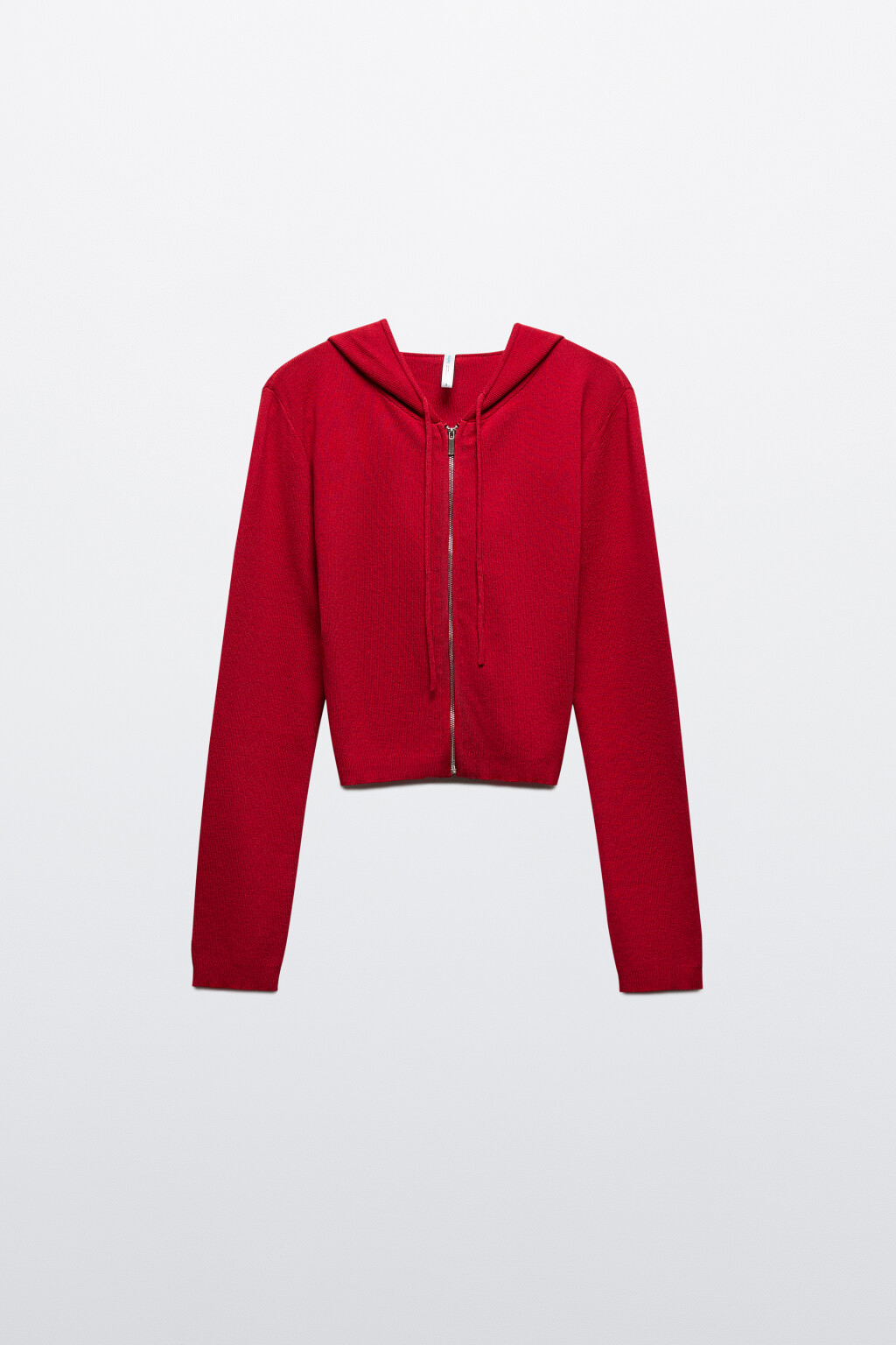 Толстовка вязаная на молнии - цвет красный - 7