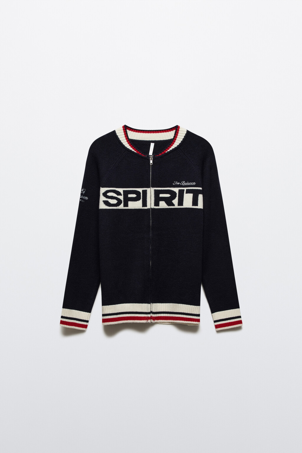 Кардиган на молнии с принтом - цвет синий - 8