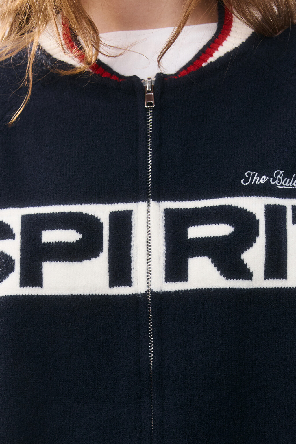 Кардиган на молнии с принтом - цвет синий - 6