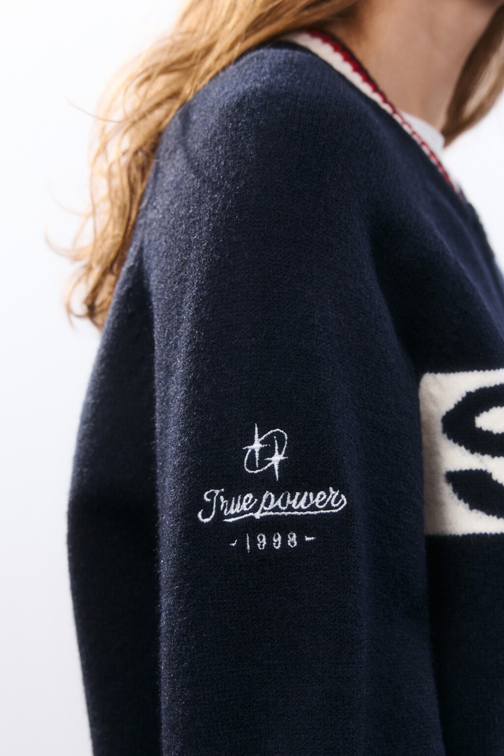 Кардиган на молнии с принтом - цвет синий - 7