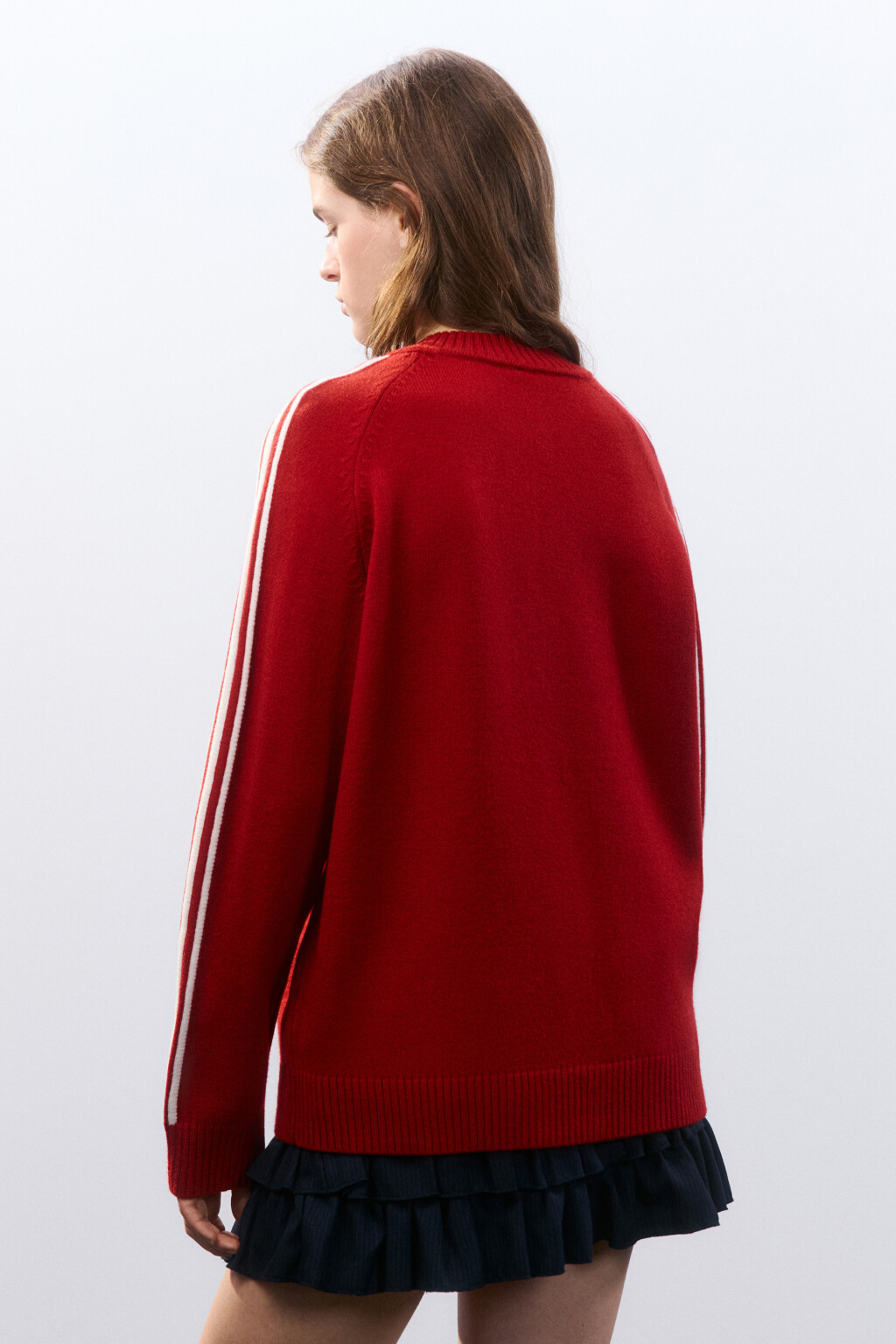 Кардиган на молнии с принтом - цвет красный - 3