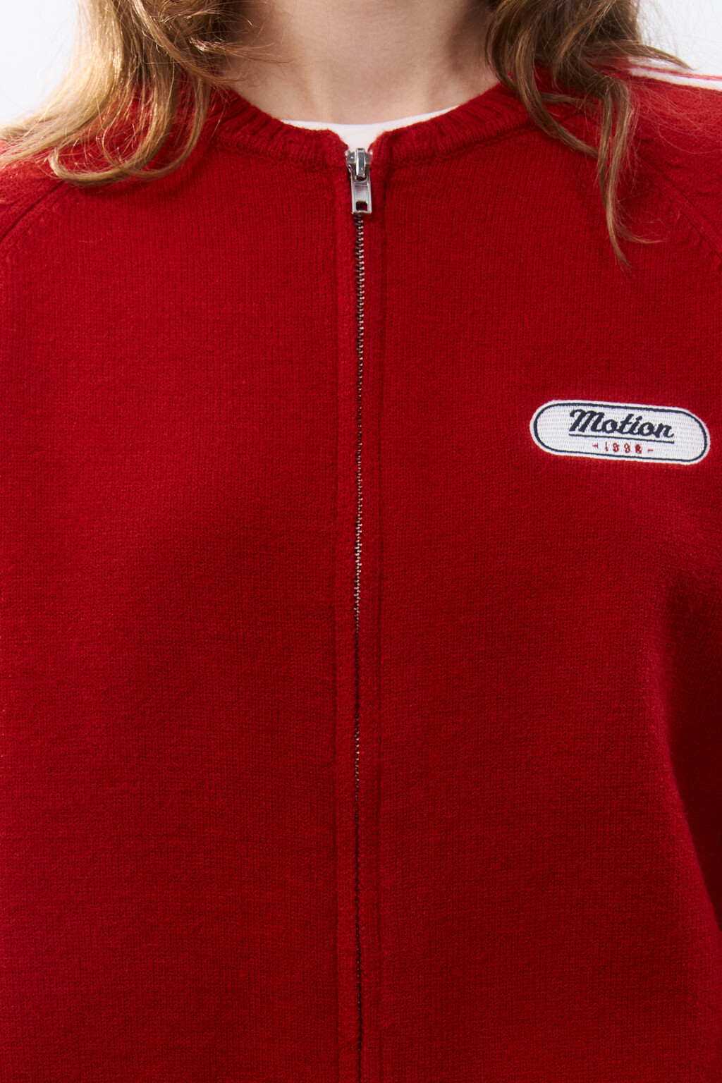 Кардиган на молнии с принтом - цвет красный - 5