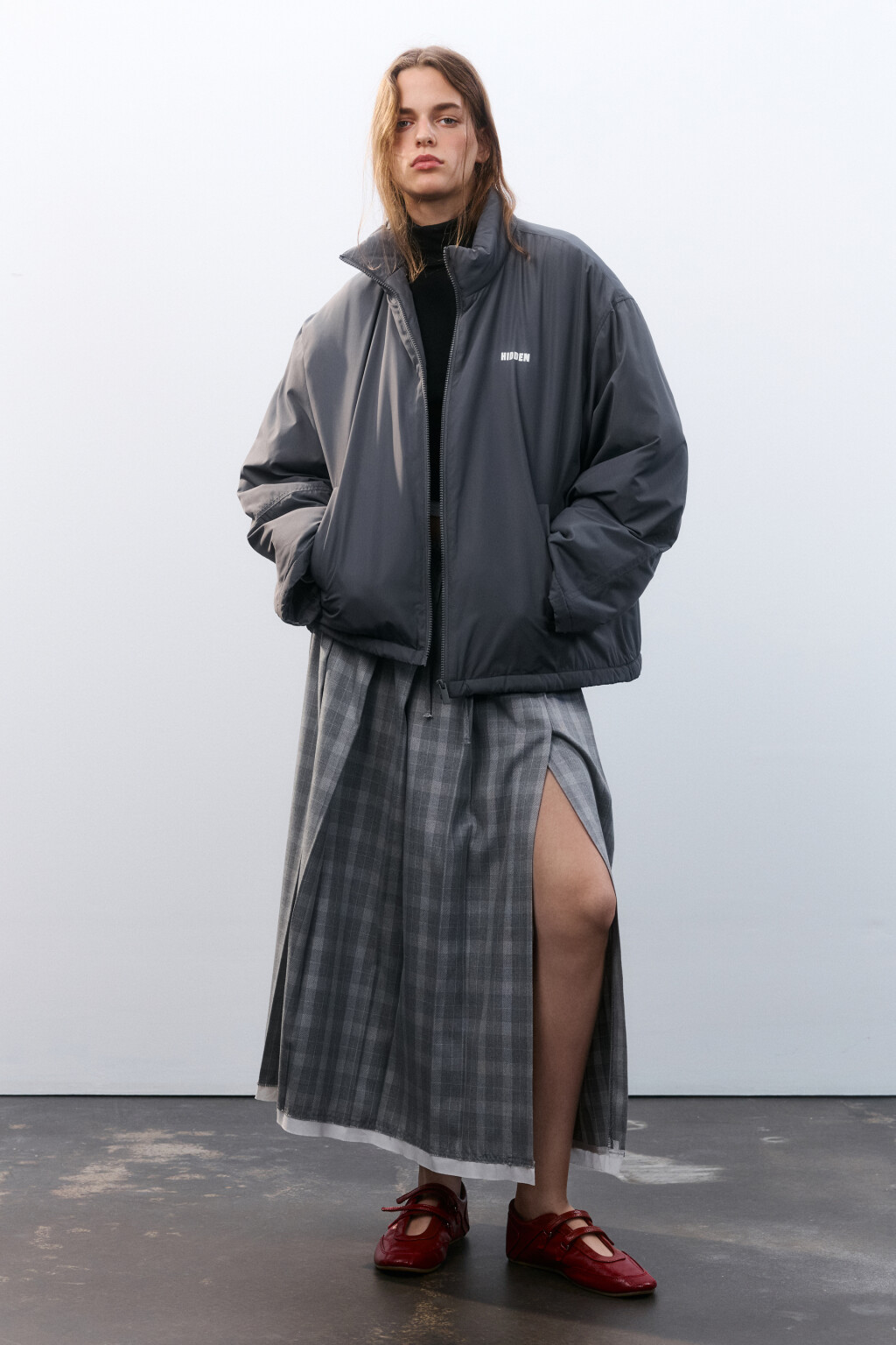 Куртка короткая на утеплителе - цвет серый - 5