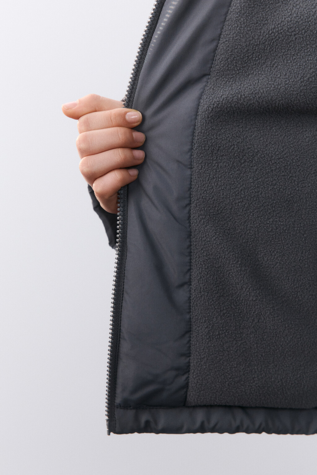 Куртка короткая на утеплителе - цвет серый - 7