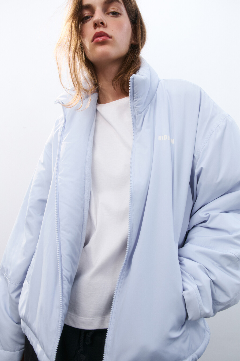 Куртка короткая на утеплителе - цвет сиреневый - 2