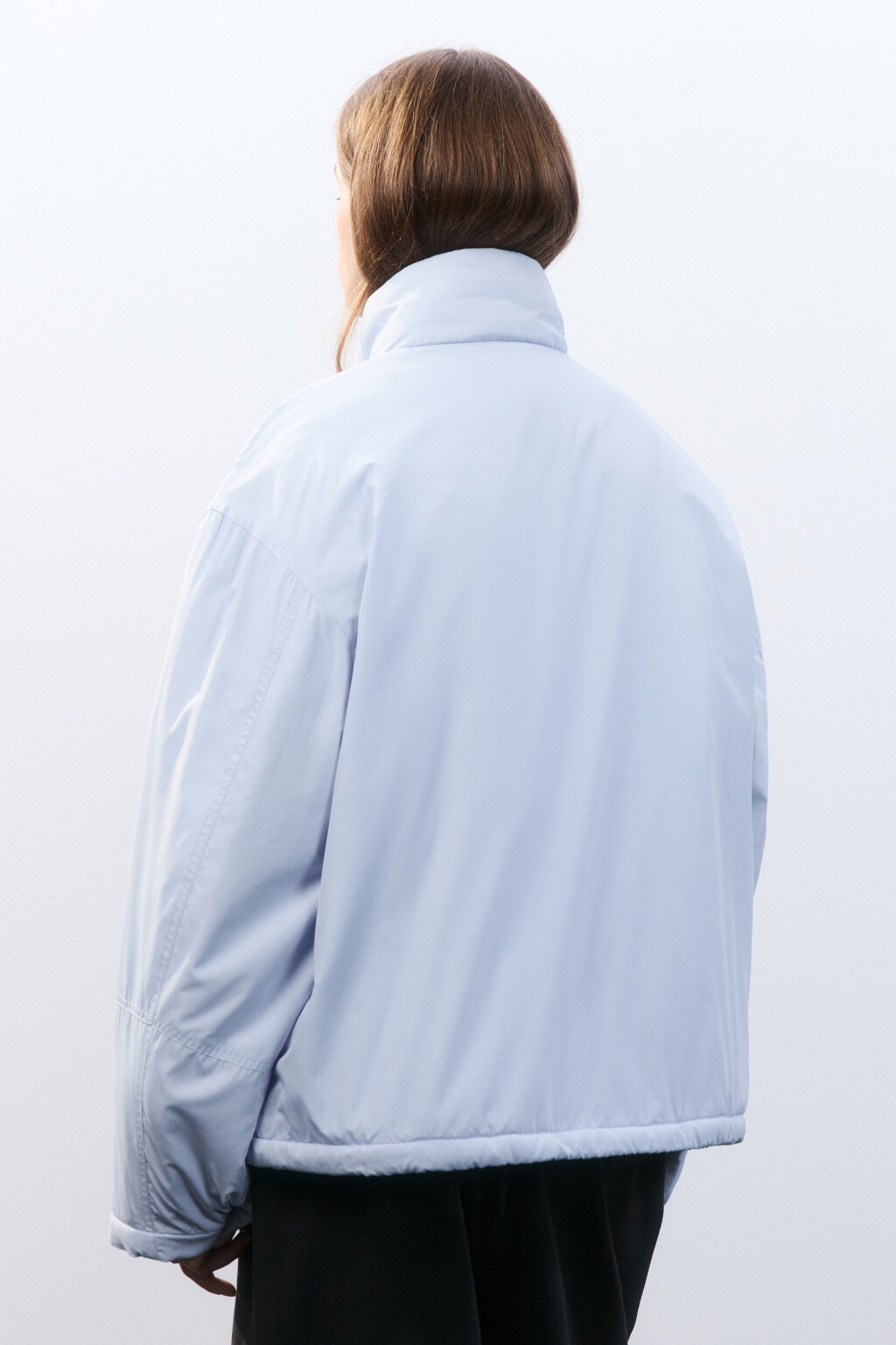 Куртка короткая на утеплителе - цвет сиреневый - 4