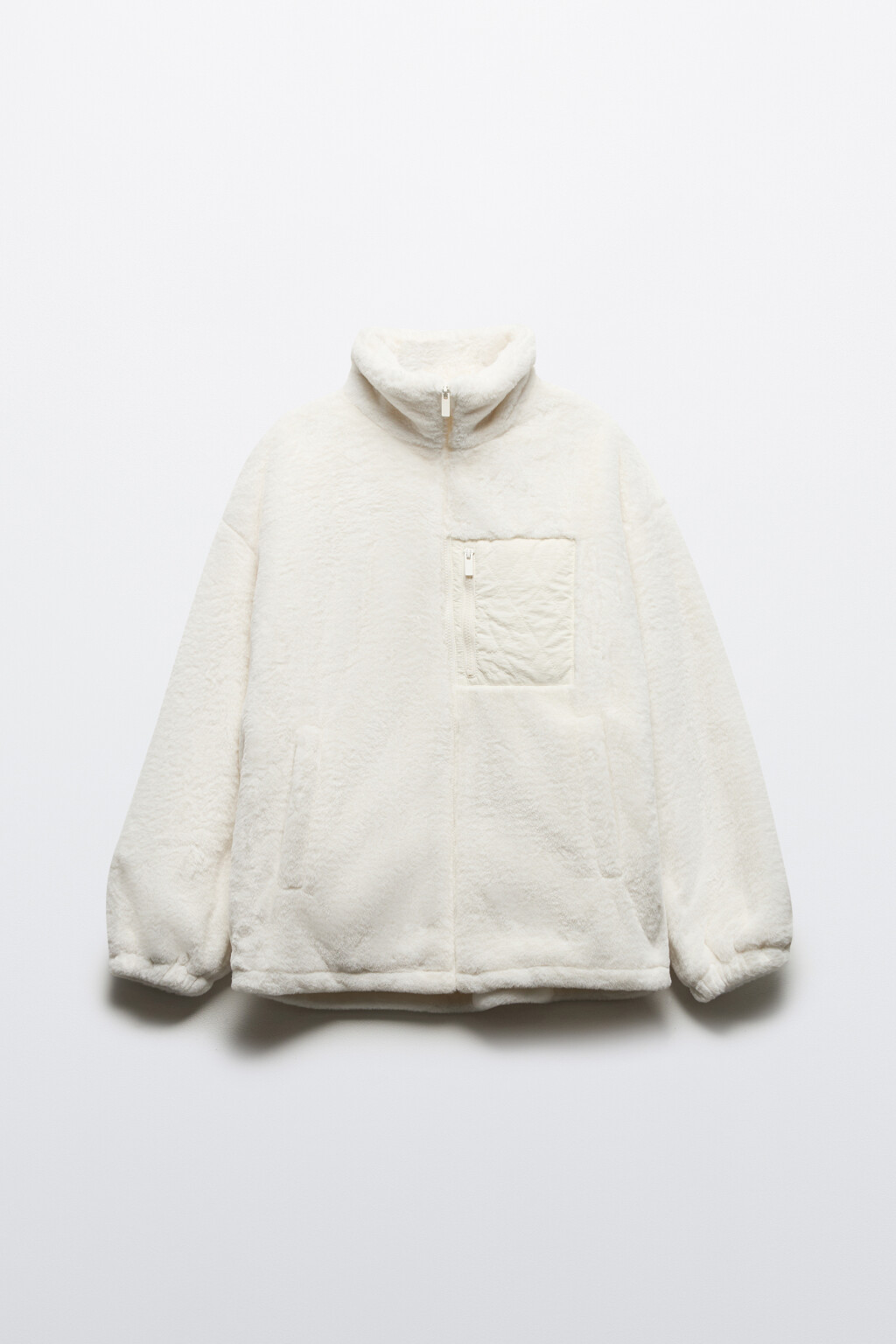 Куртка плюшевая на утеплителе - цвет молочный - 7