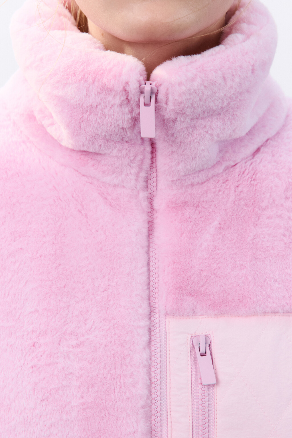 Куртка плюшевая на утеплителе - цвет розовый - 6