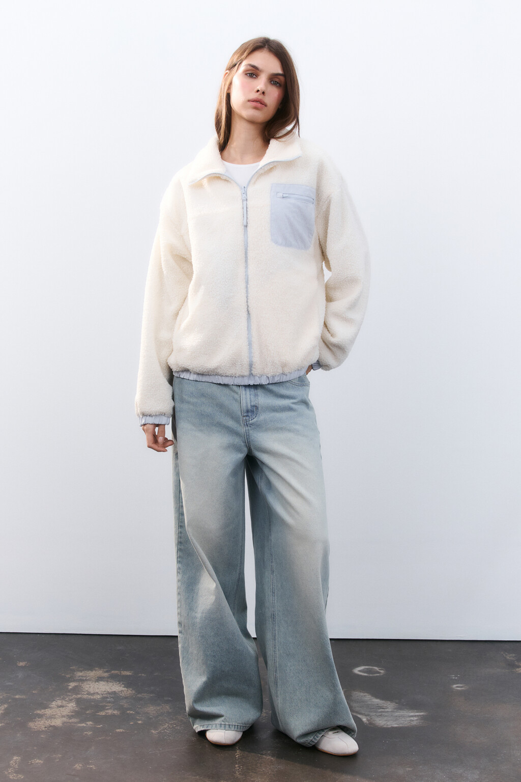 Куртка двусторонняя на утеплителе - цвет голубой - 2