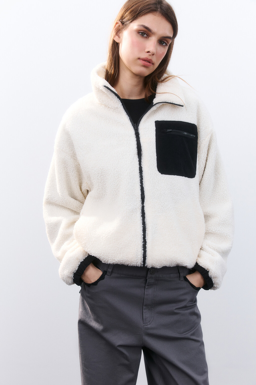 Куртка двусторонняя на утеплителе - цвет черный - 1