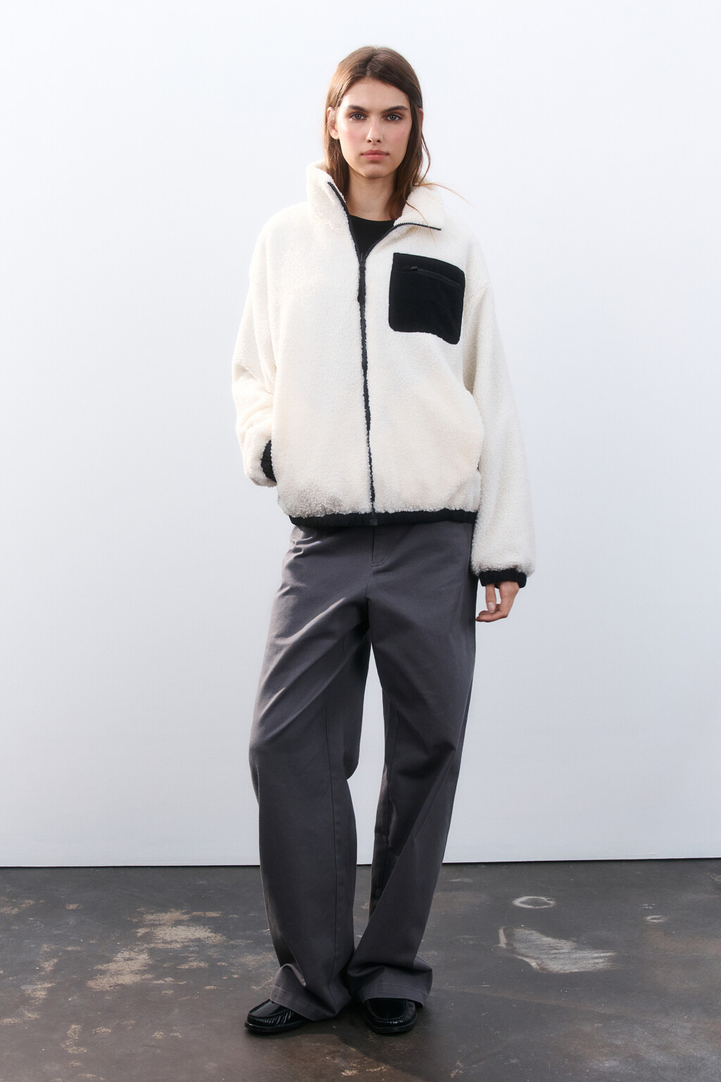 Куртка двусторонняя на утеплителе - цвет черный - 2